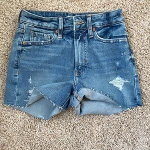 Blue ripped jean shorts from Old Navy